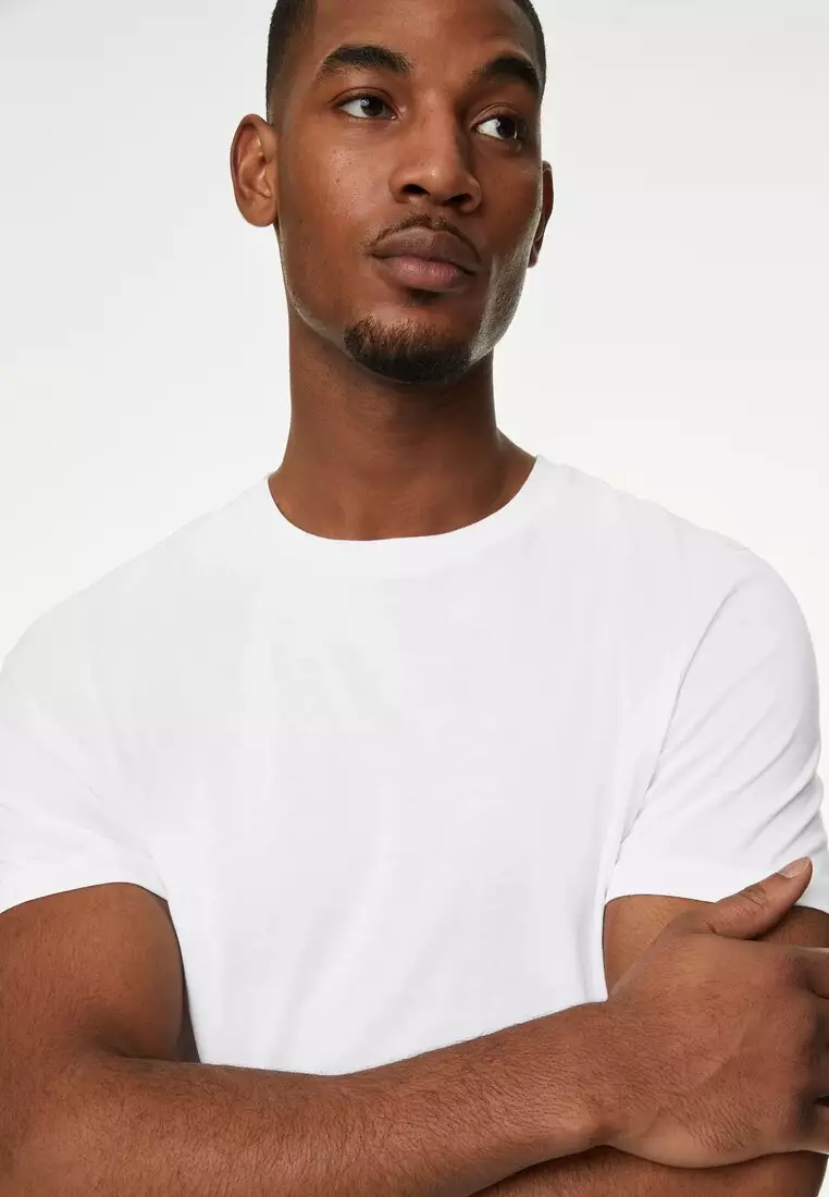 Marks and spencer crew neck t shirt shop
