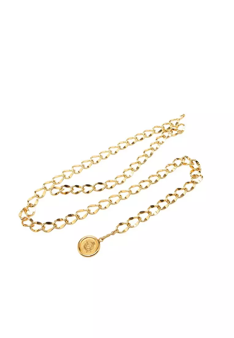 Buy Chanel Pre-Loved Chanel Gold Plated Cc Medallion Chain  display picture 3