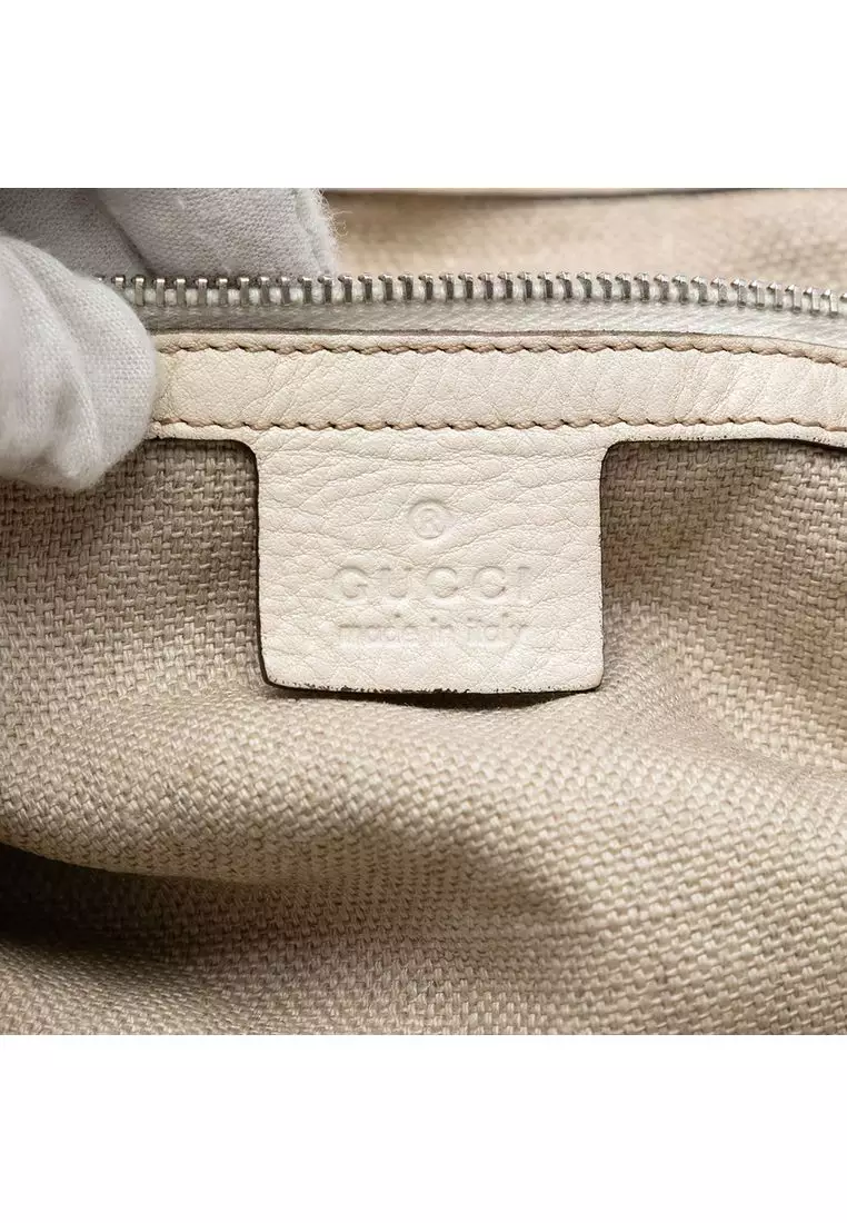 Pre-Loved Gucci Medium Gg Canvas Icon Bit Tote