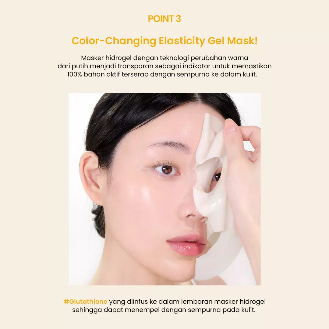 Holika Holika The Real Glutathione Gel Mask | Color-Changing Brightening Hydrogel Mask Sheet
