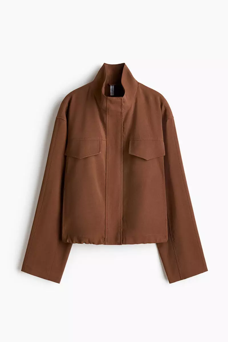 Funnel-collar jacket