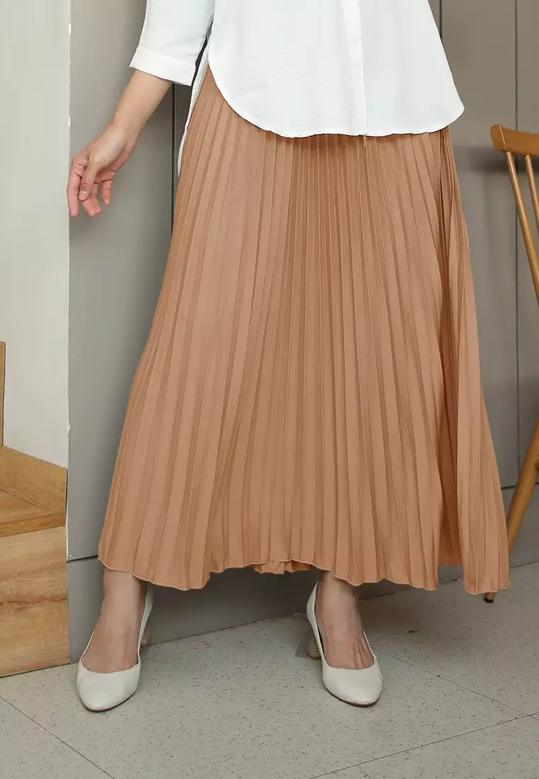 Cotton Bee - Rok Plisket Niana Aline Basic - Palm Sugar