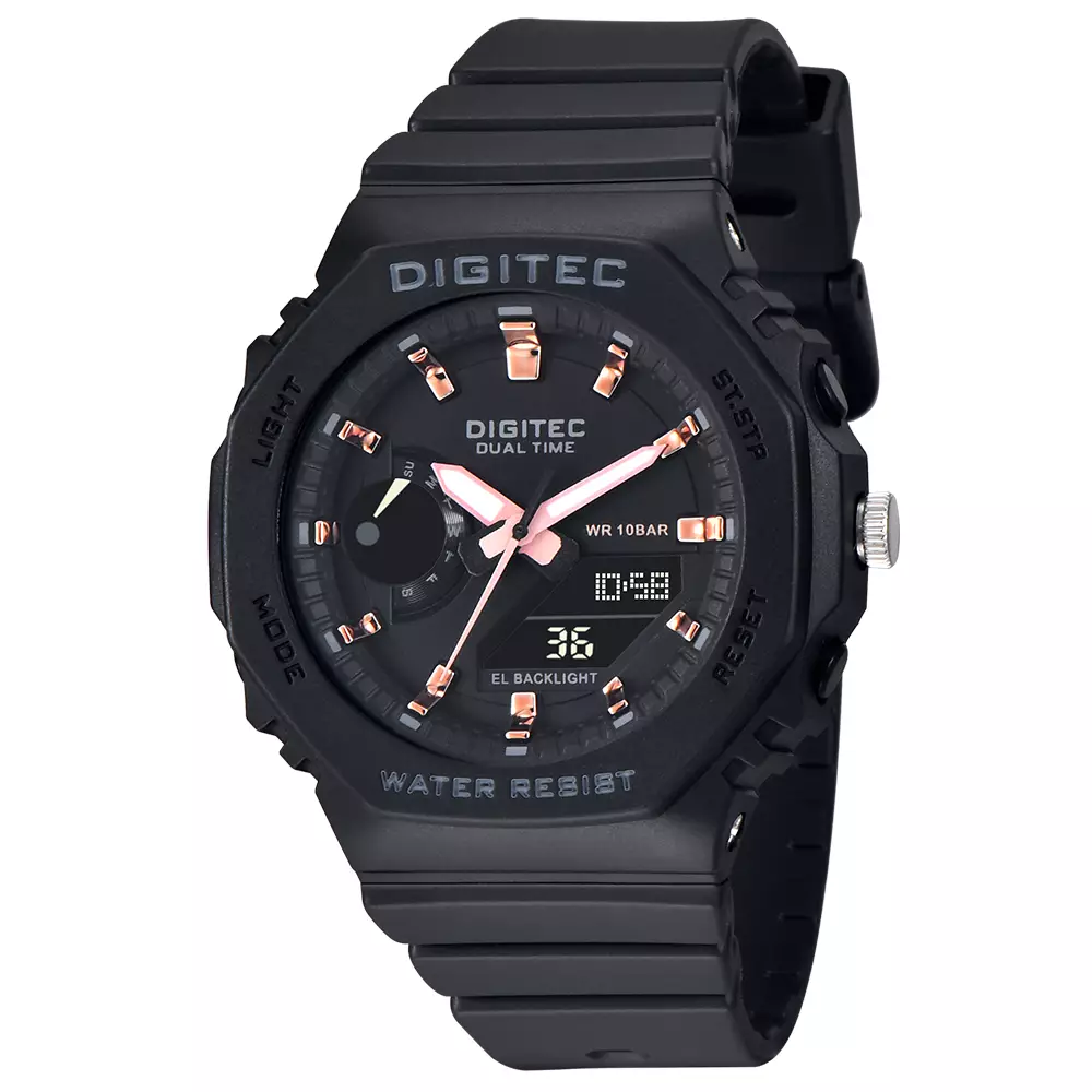 DIGITEC Jam Tangan Analog-Digital Wanita MDA-3119T - BKRG4B Hitam