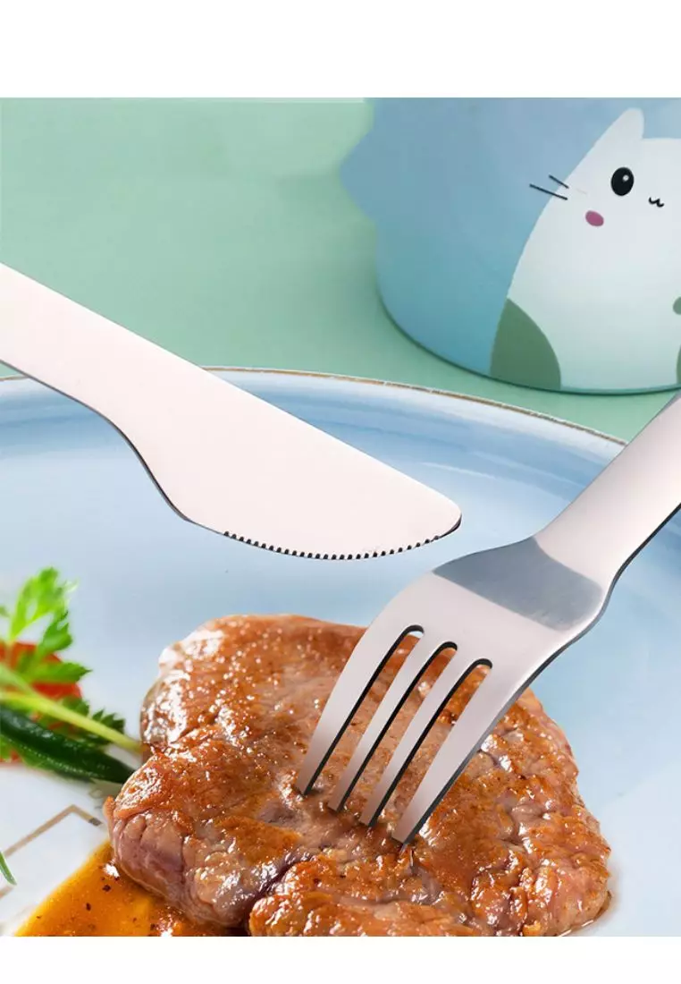 Tableware Set Stainless Steel Cutlery Set With Case Box Portable Reusable Tableware Set Including Fork Spoon And Bento Box Thermal Lunch Box Accessories Use For School Picnic Tourism (Green