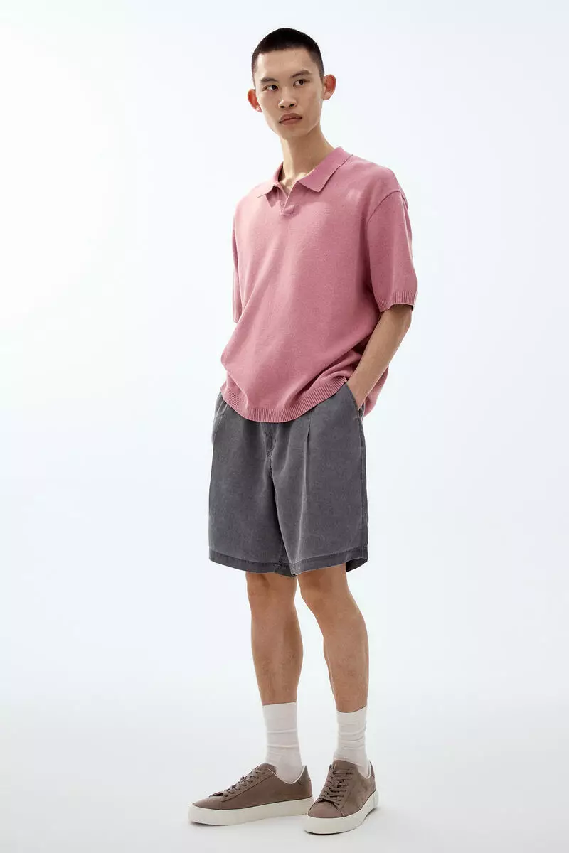 Loose Fit Knitted polo shirt