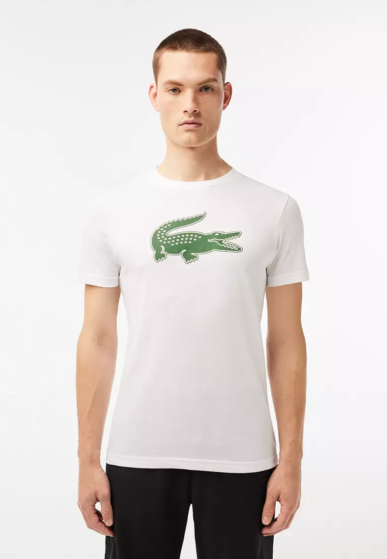 Buy Lacoste Men's LacSport 3D Print Crocodile Breathable Jersey T-shirt ...