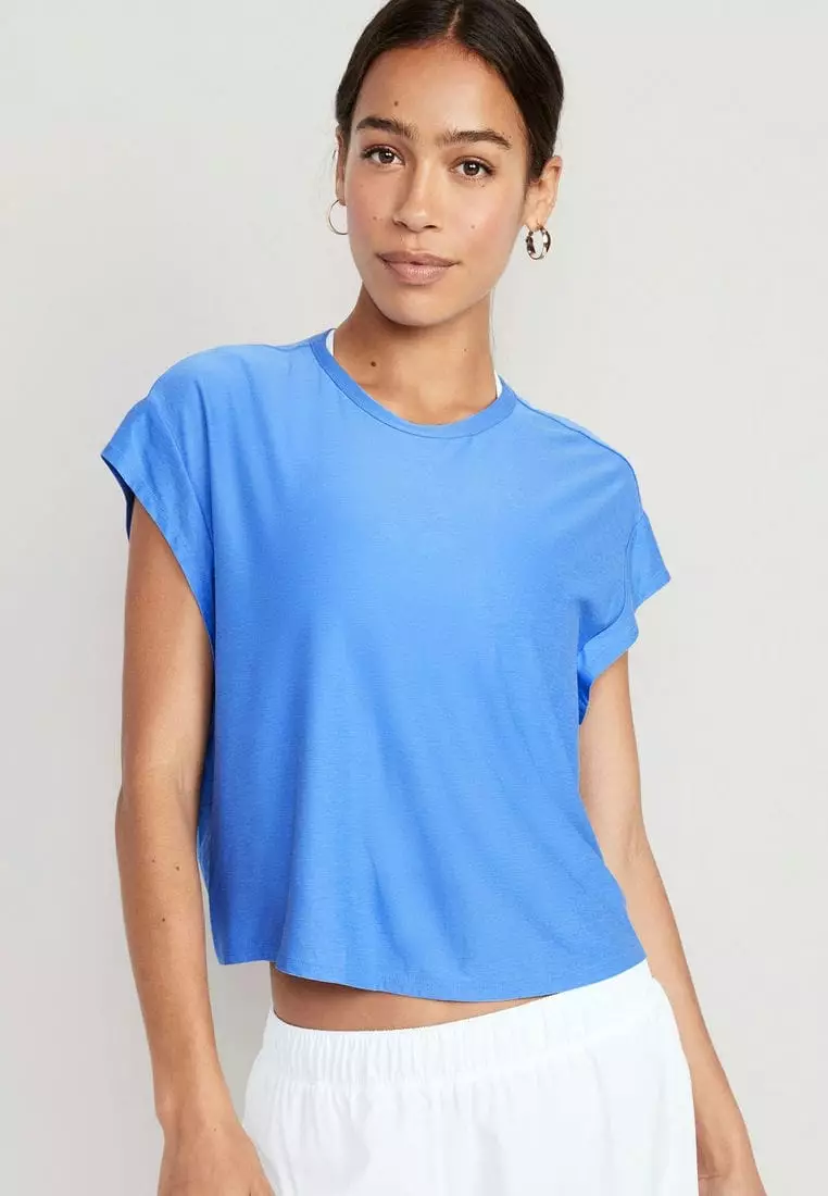 Buy Old Navy Loose Cloud 94 Soft Cutout-Back Cropped T-Shirt 2025