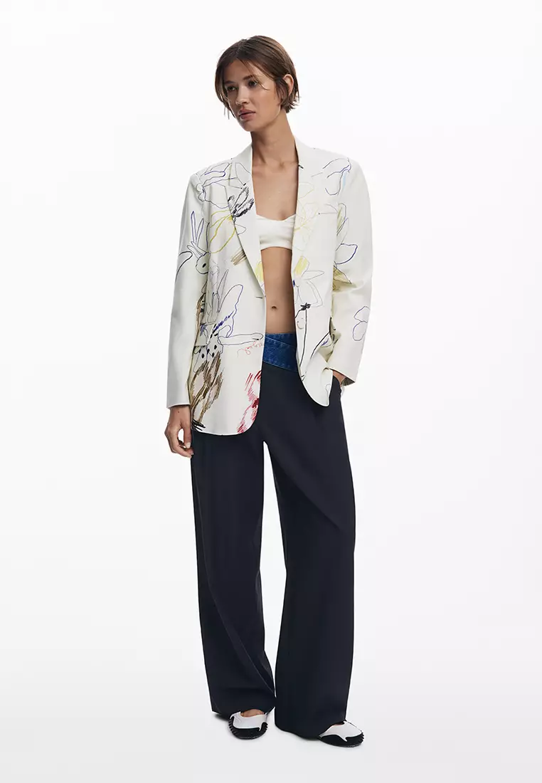 Blazer with strokes