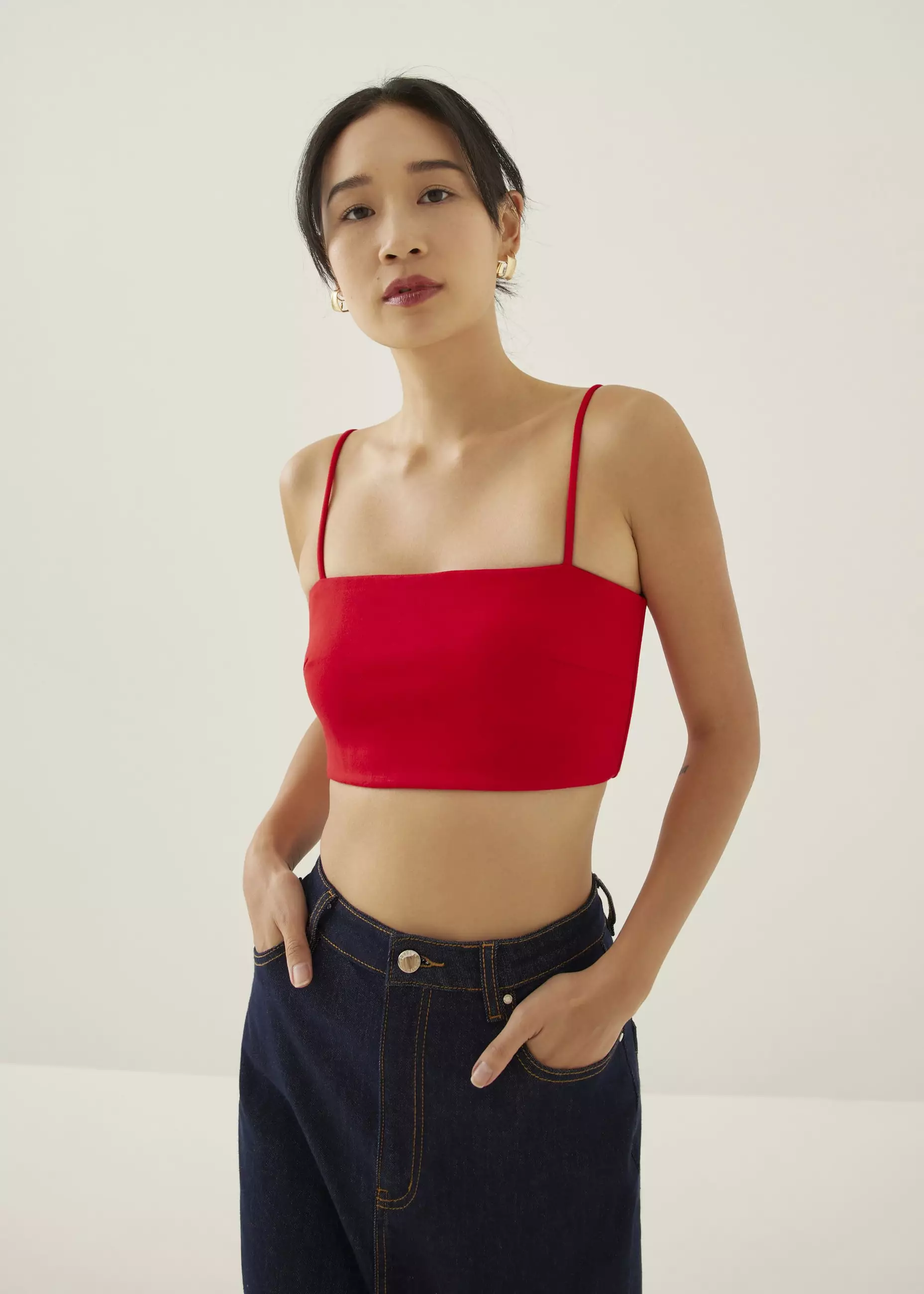 Atasan Wanita - Jaelia Crop Camisole Top