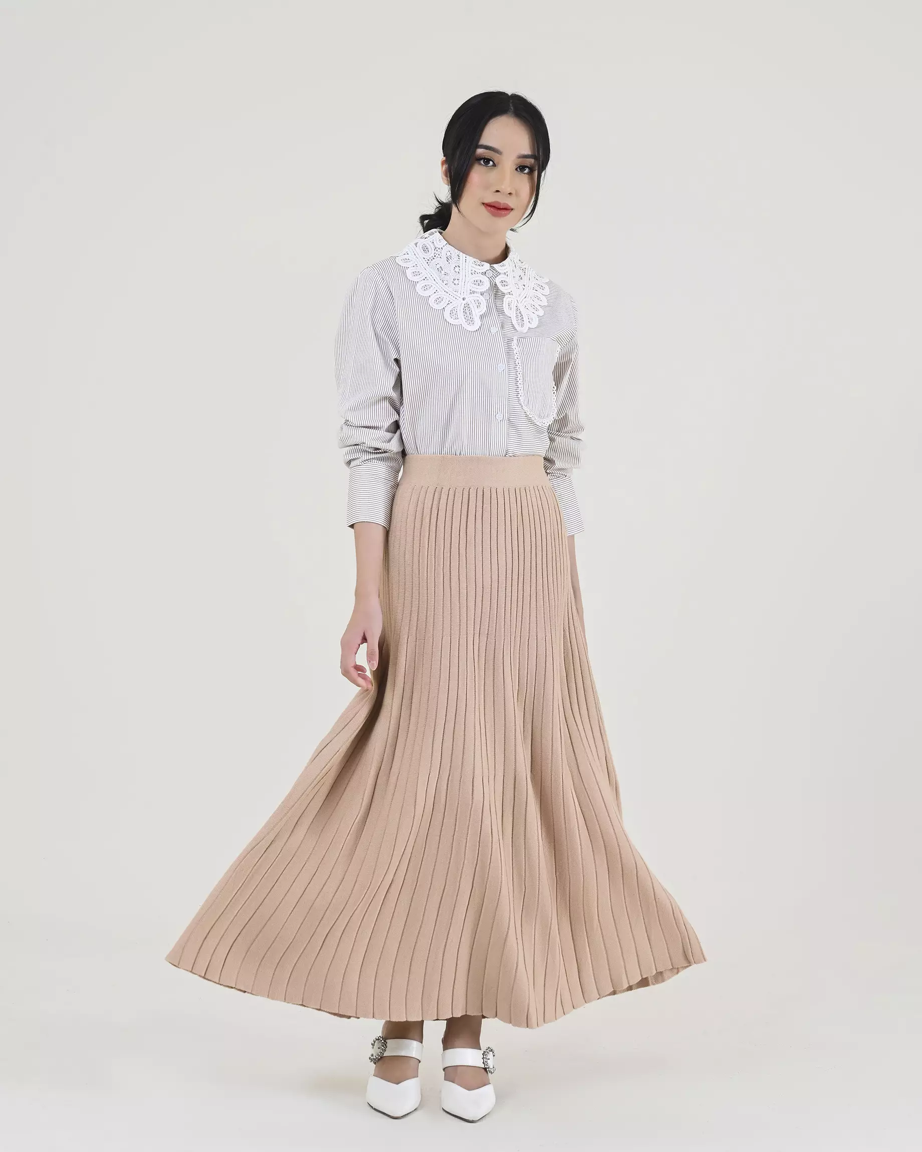 Geulis.id ANALA KNIT SKIRT - Mocca