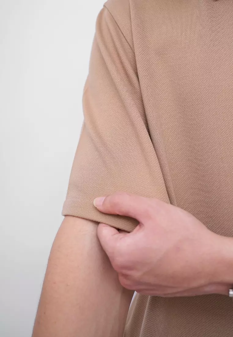 Ryusei Kemeja Reguler Kudo Twill Light Brown – Kemeja dengan Tekstur Unik