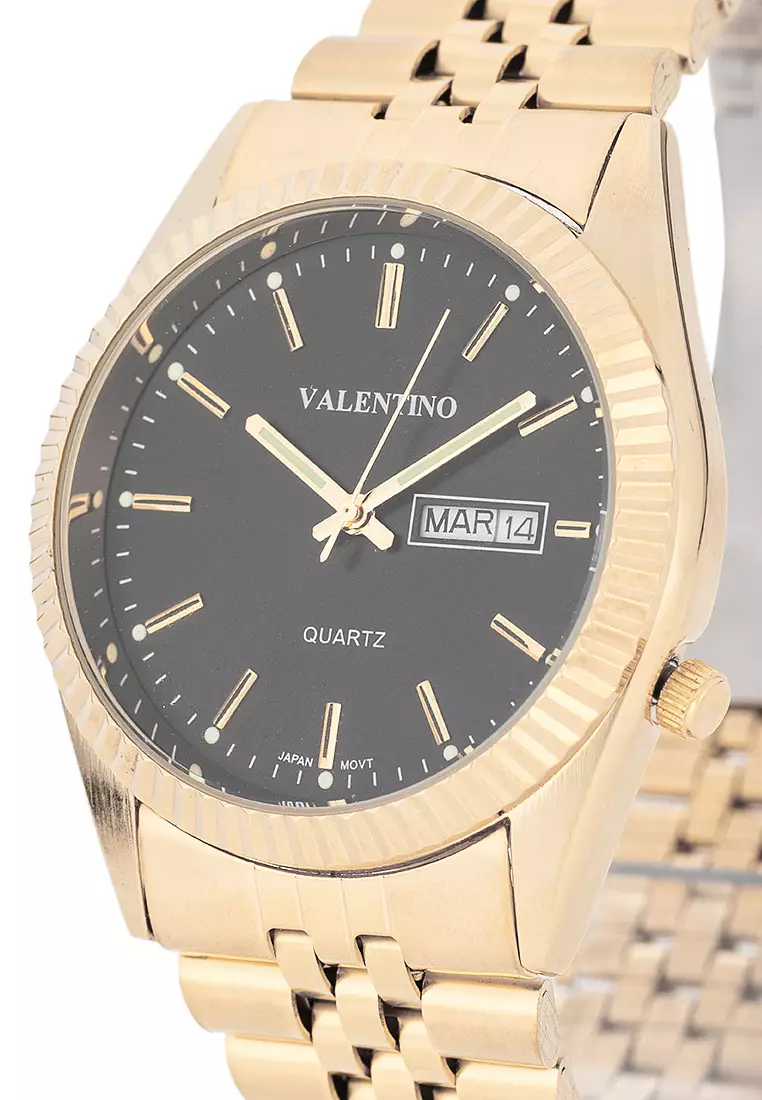 Analog Watch 20122567-Gld-Black Dial