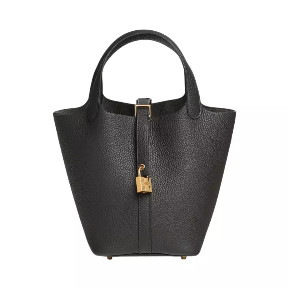 Picotin 18 Dark Bronze Taurillon Clemence Ghw