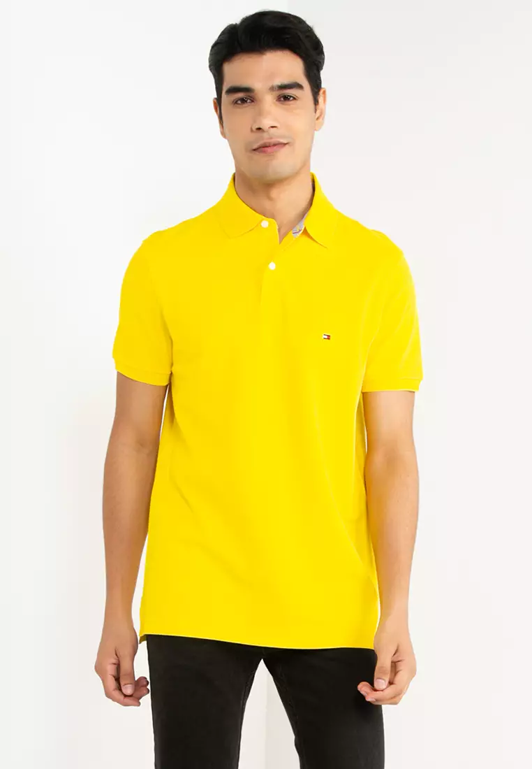 Buy Tommy Hilfiger Men's Solid Regular Fit Polo T-Shirt