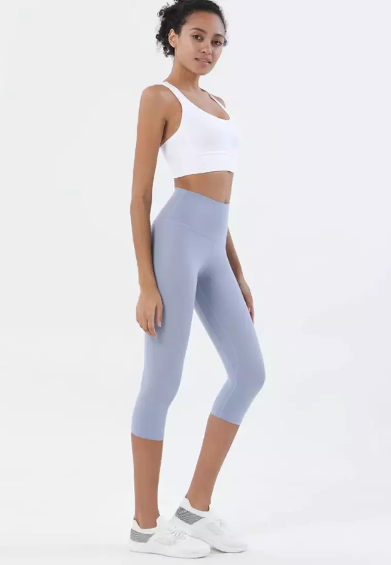 Active Motion Crop 3/4 Sport Legging Activewear Hightwaist Yoga Fitness Gym Running Zumba