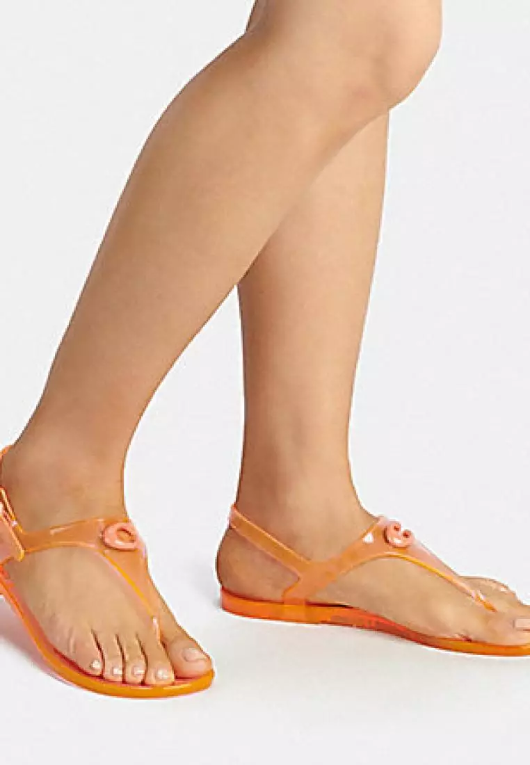 Coach Natalee Jelly Sandal Tangerine