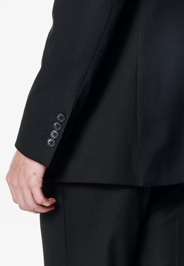 黑色修身版西裝外套(可機洗)