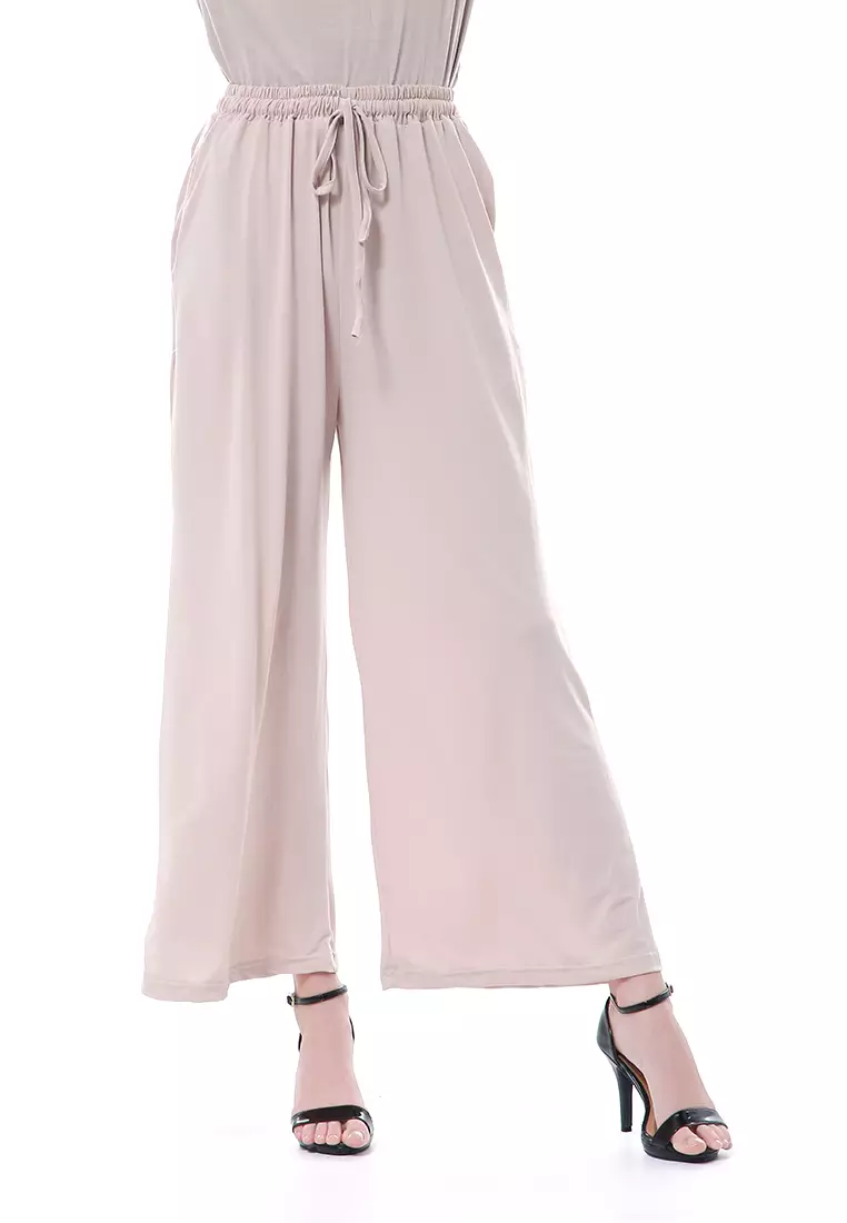 Nana Celana Kulot Bawahan Wanita Regular Fit Premium Quality - Cream