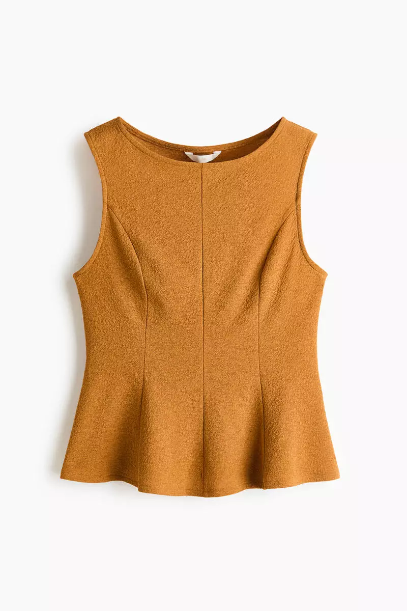 Sleeveless peplum top