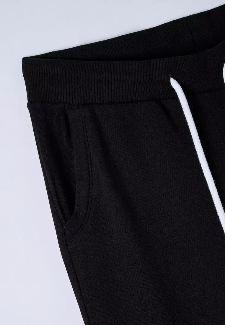 Elasticated Ribbed Band Sweatpants For Women