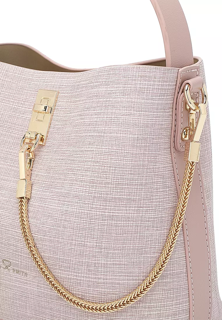 Women's Top Handle Bag / Sling Bag / Crossbody Bag (Tas Selempang / Tas Tangan) - Merah Jambu