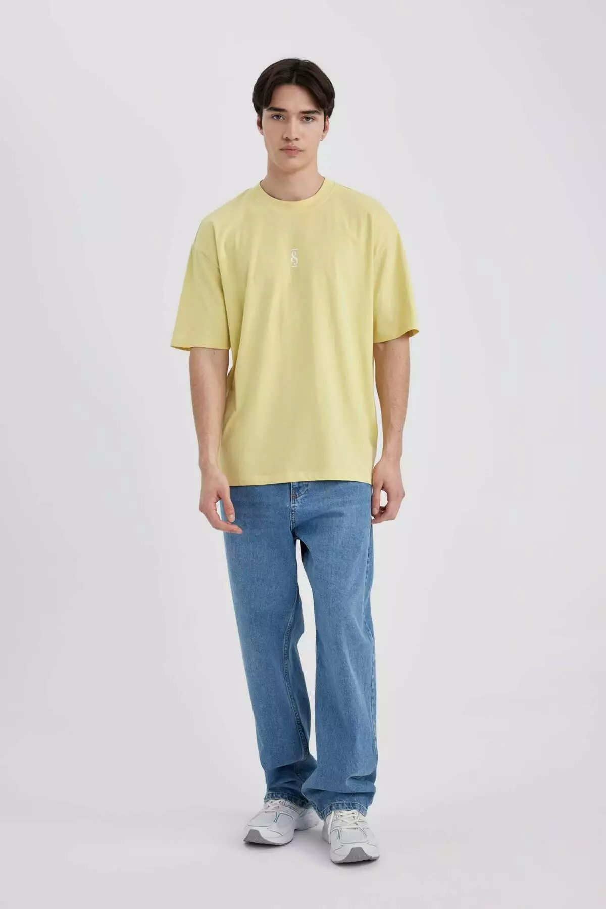 Oversize Wide Fit Crew Neck Printed Short Sleeve T-Shirt C2134Ax24Sm