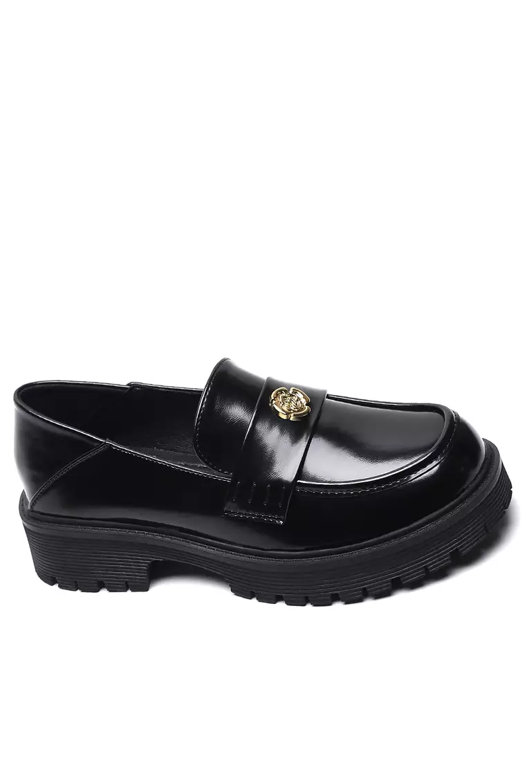 Discount on Twenty Eight Shoes  shoes - SKU: Platform Buckle Microfiber Leather Loafers Ww681-6