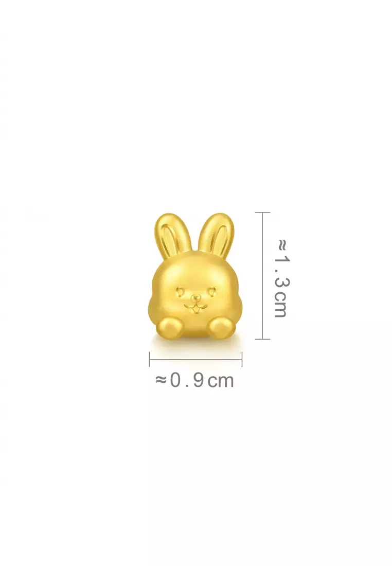 999 Gold Rabbit Charm for Women & Men 95962C  [Bracelet not included]