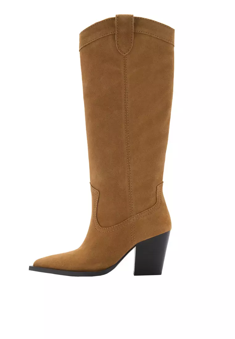 Discount on Mango  shoes - SKU: Suede Cowboy Boots