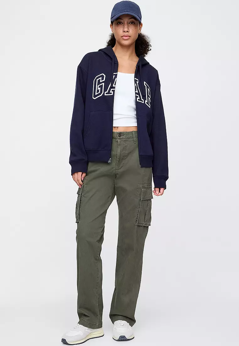 Relaxed Logo Zip Hoodie