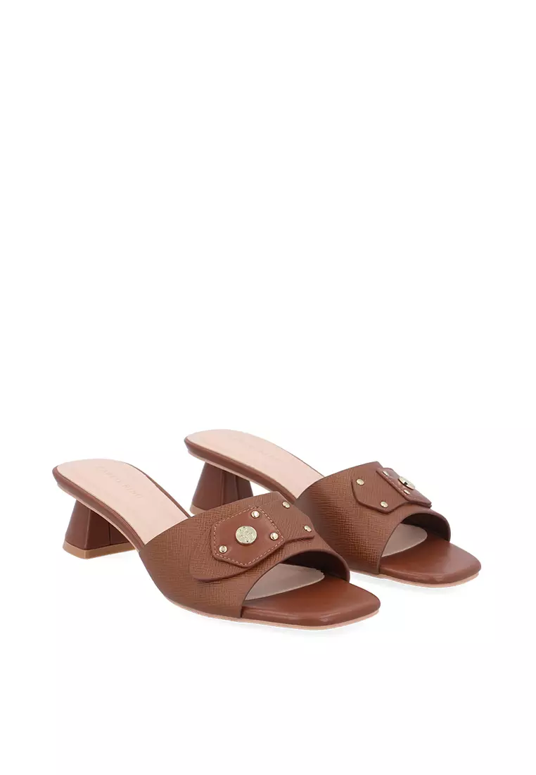 Brown Isla Heeled Sandals