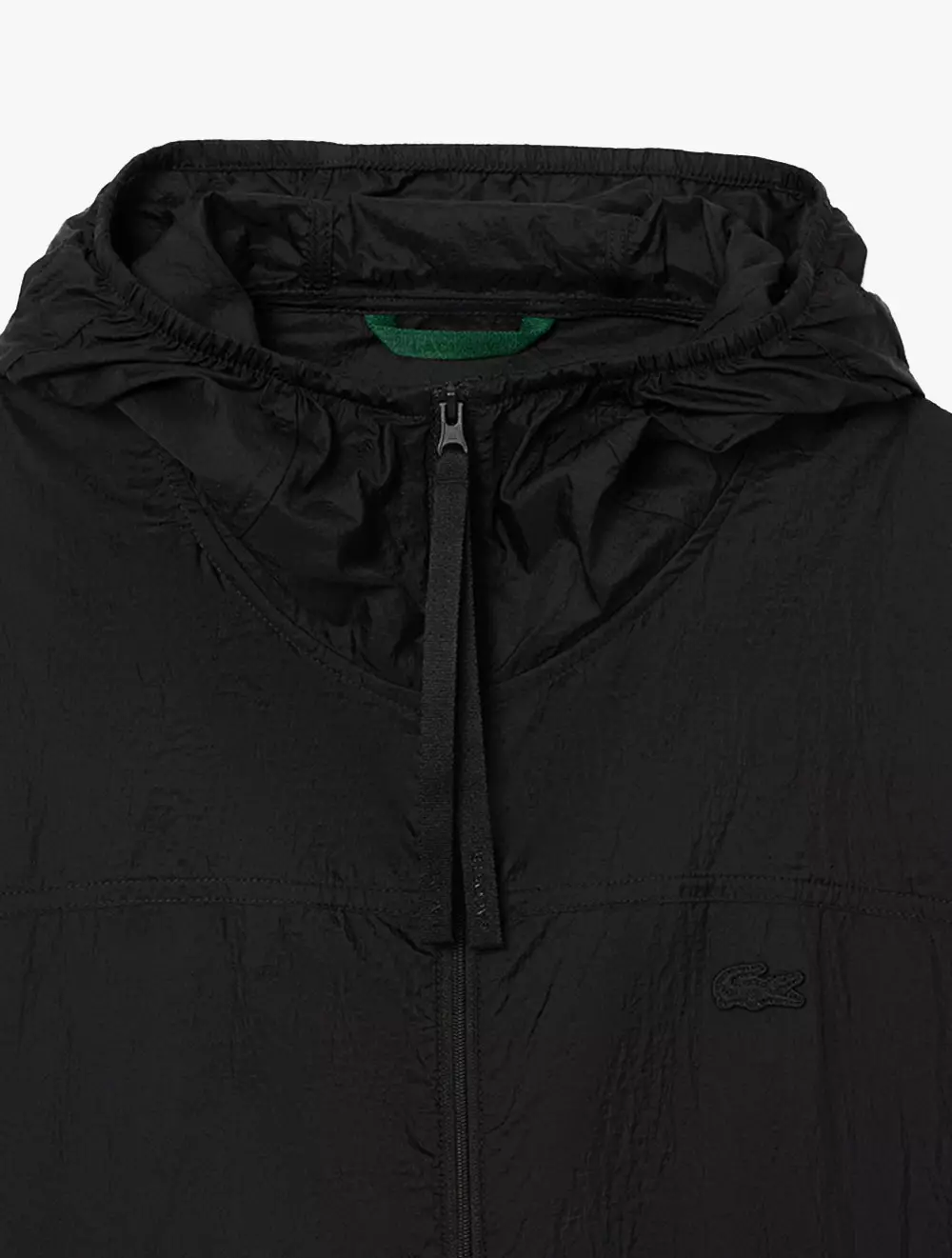 Lightweight Water-Repellent Hooded Jacket - Black