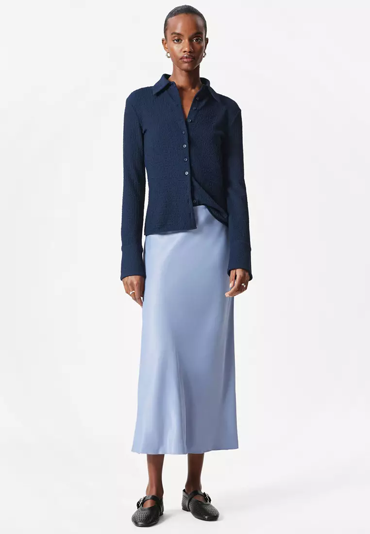 Satin Midi Skirt