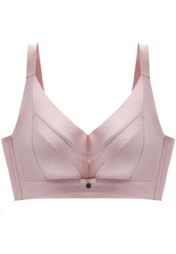 ZITIQUE pink Non-Steel Ring Breathable Seamless Beauty Back Bra-Pink 9D38FUSCF15211GS_1