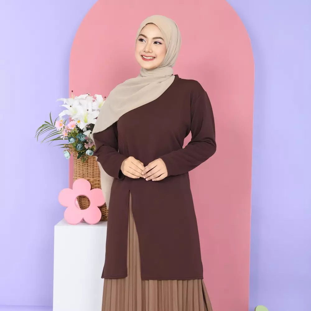 Arry Tunic Knit - Mahogany M19661 R24S1