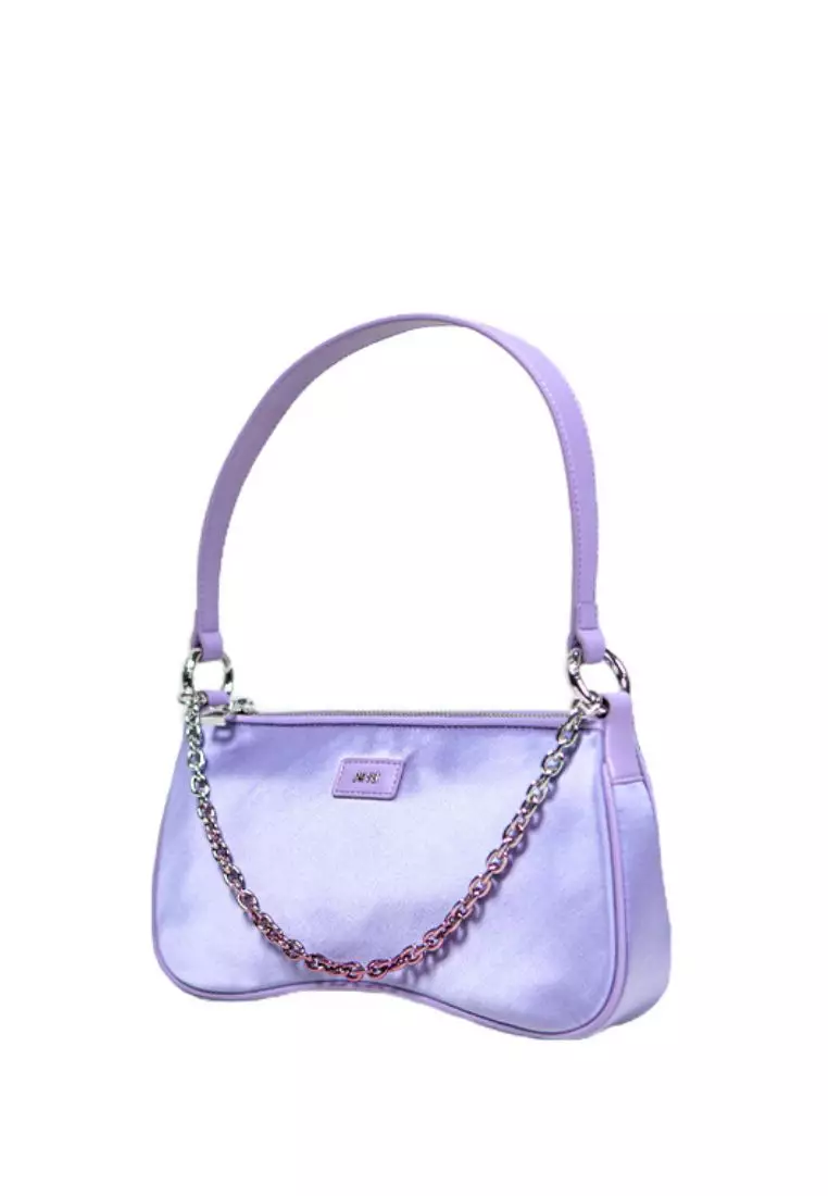 Jual JW Pei Eva Satin Gradient Chain Shoulder Bag Purple Original 2024 ZALORA Indonesia