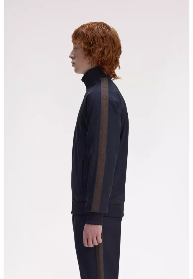 Buy Fred Perry Fred Perry J5557 Contrast Tape Track Jacket (Navy