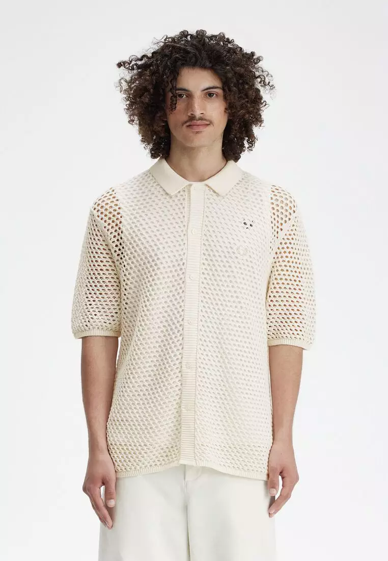 Buy Fred Perry Fred Perry K7850 Lace Button Through Shirt (Ecru