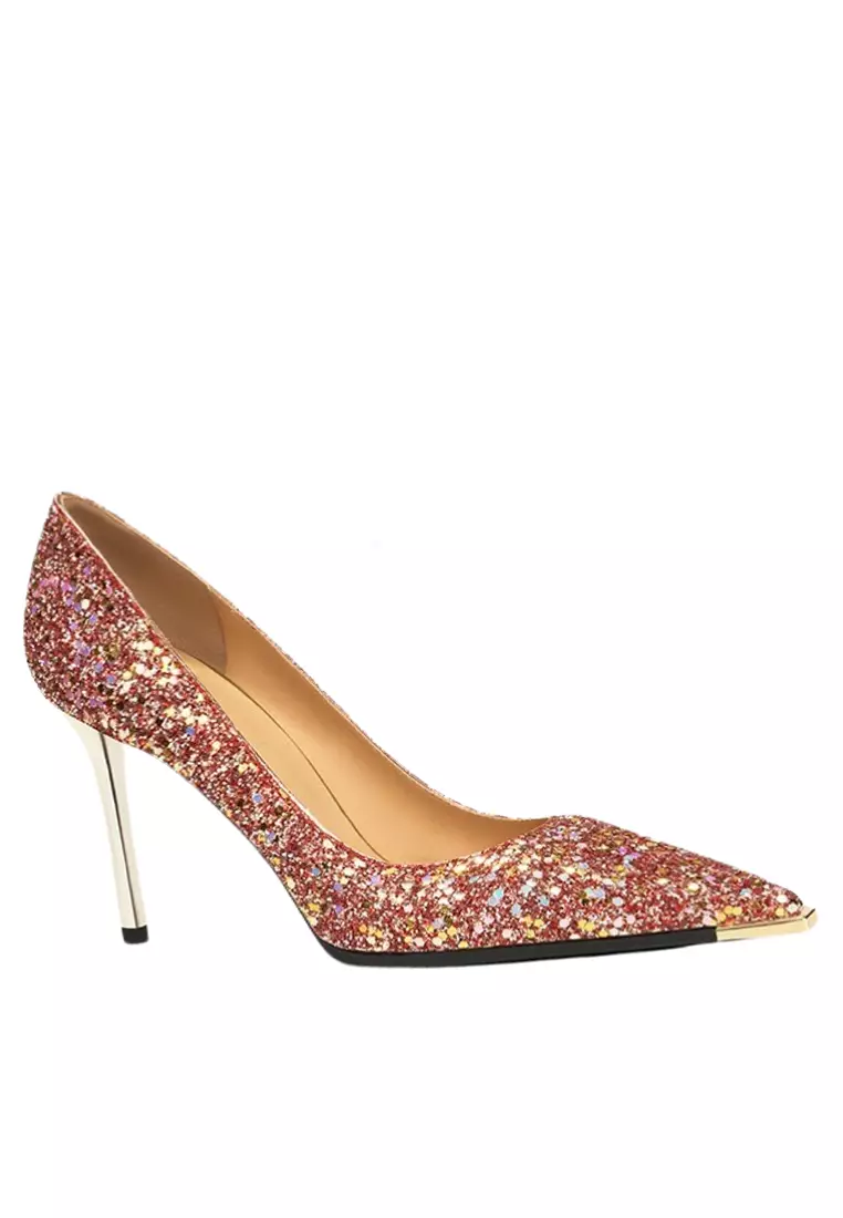 Discount on Twenty Eight Shoes  shoes - SKU: 8CM Sequins Pointed Faux Leather Wedding Heels PX908-1-1