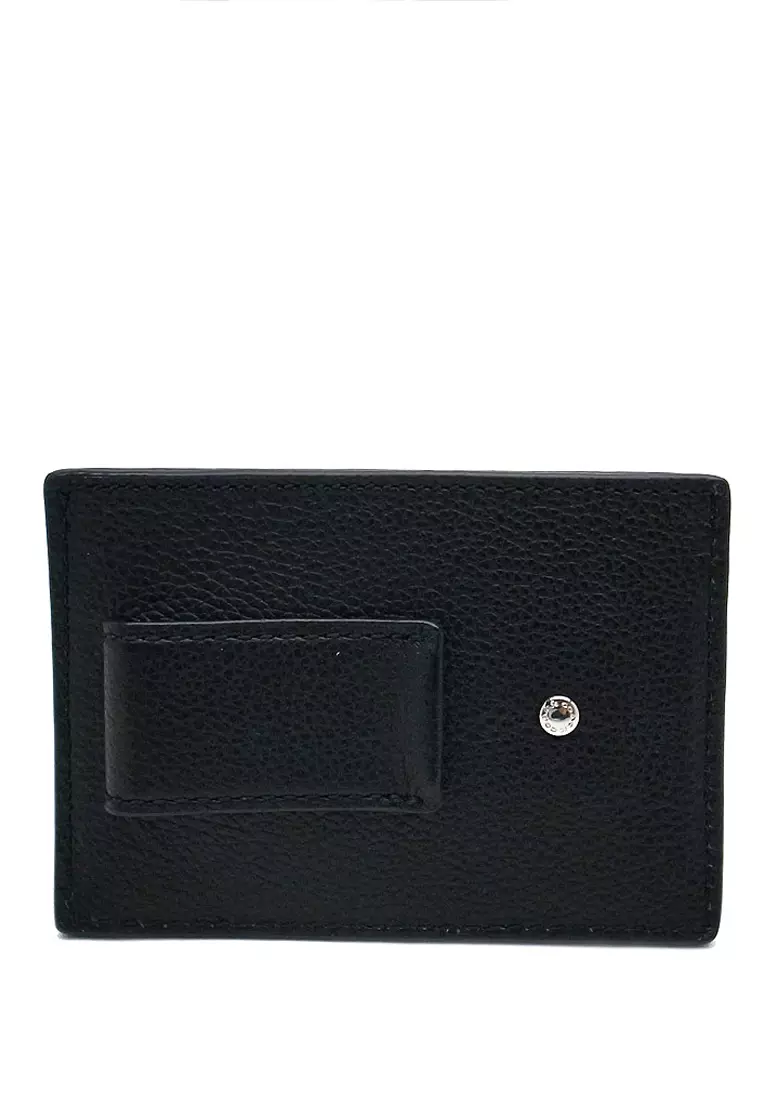 Leather Wallet Men's Coach Card Holder With Money Clip