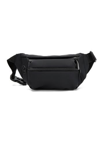 Lara black Men's Water-repellent Wear Resistant Zipper Oxford Cloth Chest Bag - Black 7277CAC6BAB2F6GS_1