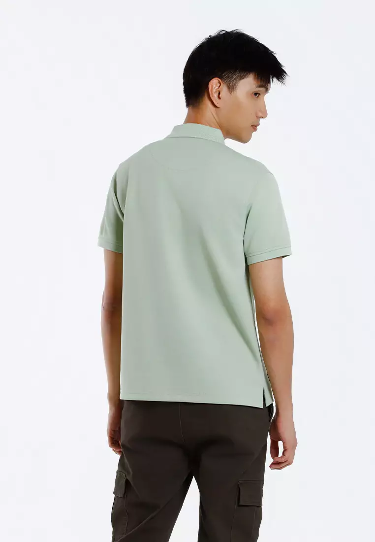 Forest Mens Stretchable Cotton Slim Fit Polo Tee - 23961-47MintGreen