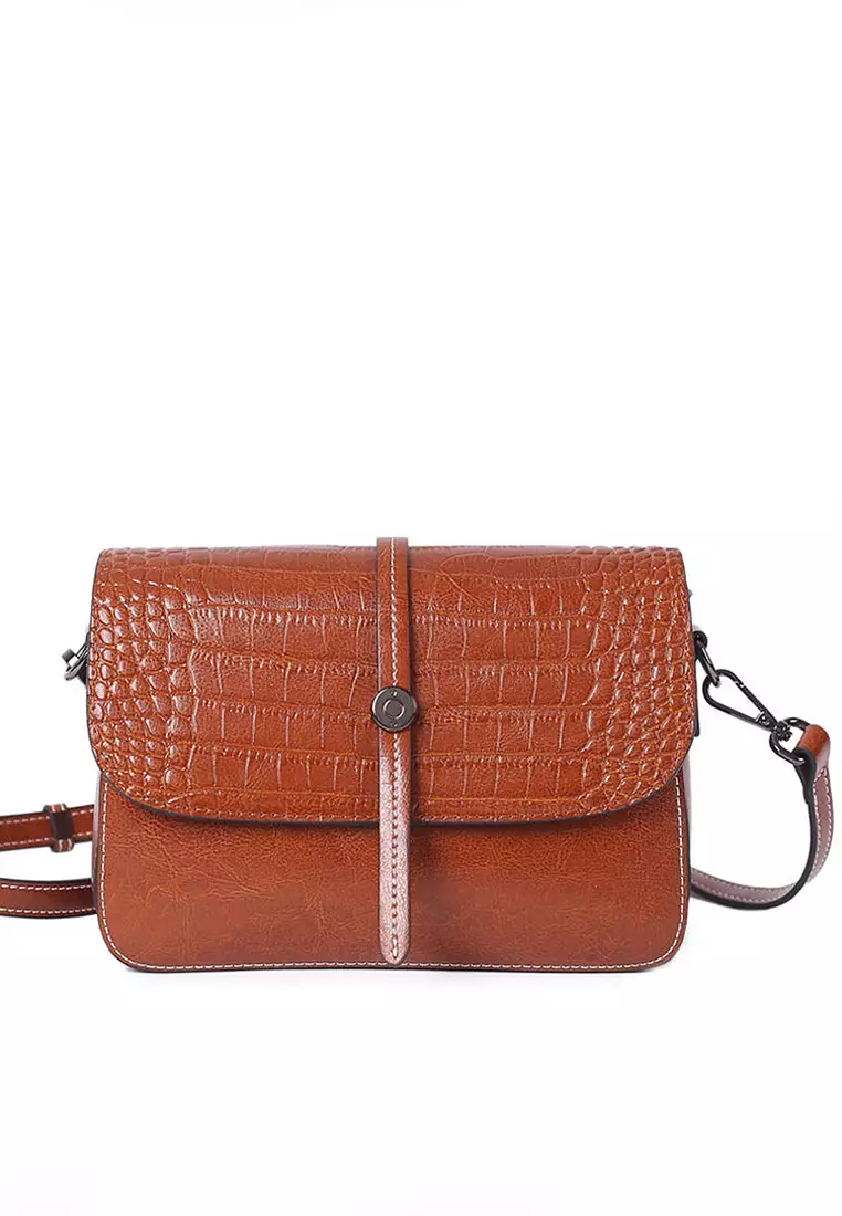 Buy XAFITI Brand New Contrast Leather Crossbody Bag Online
