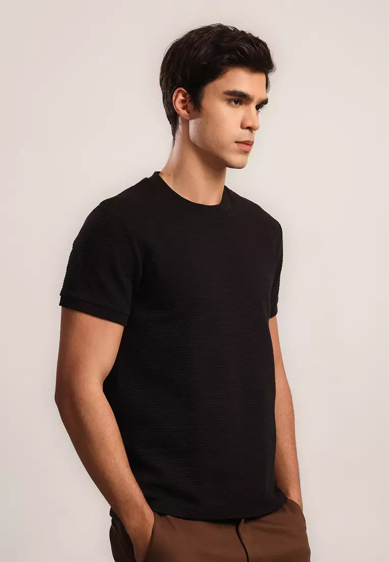 MOC Kaos Lengan Pendek Pria Godart - Black