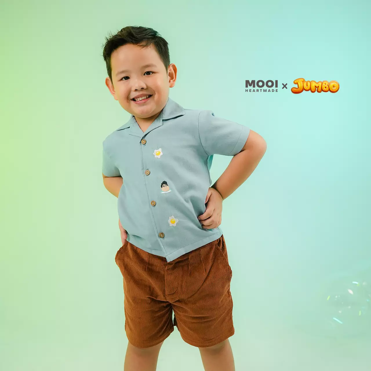 Mooi x Jumbo Shirt Kemeja Anak Laki - Laki - Dusty Blue