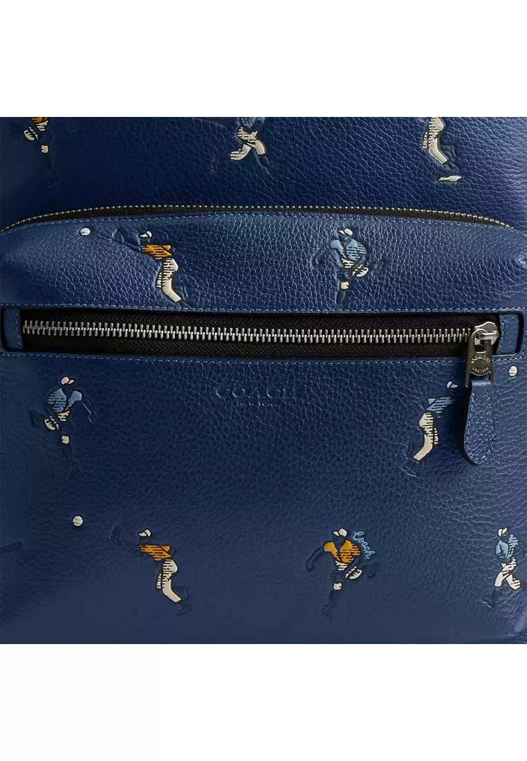 West Backpack With Baseball Print Deep Blue Multi CAX47