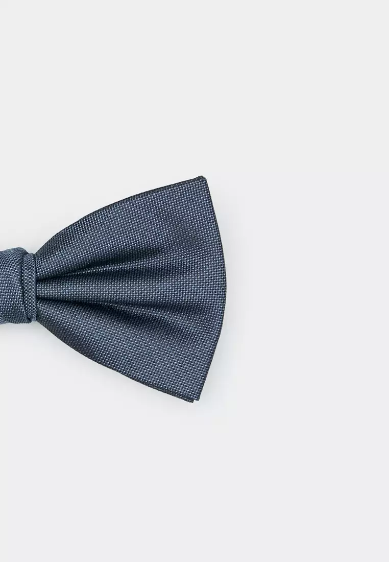 Navy Blue Textured Bowtie