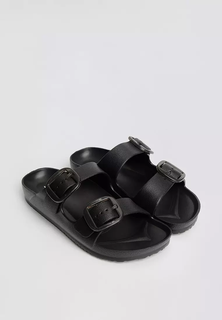 Women's Two Band Rubber Slides
