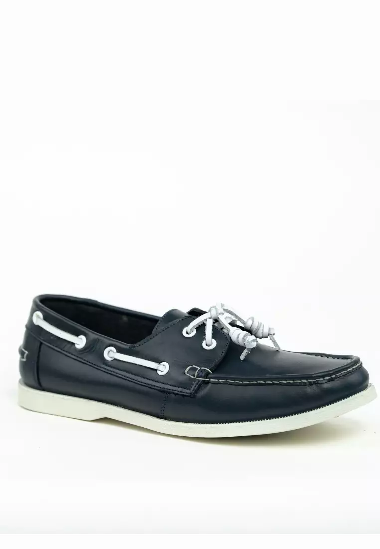 Discount on Jirras  shoes - SKU: Jirras Men Boat Shoes Shoes Genuine Leather Filipino Handcraft Navy Blue Benjamin