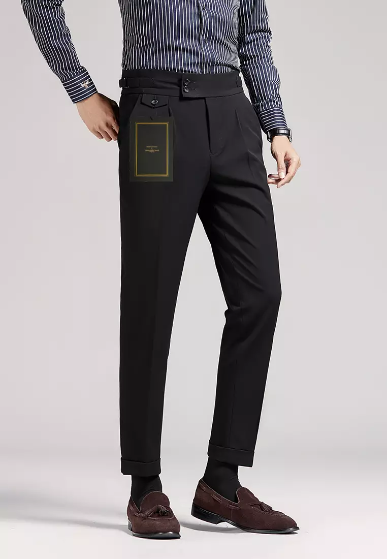 Slim Fit Cropped Suit Pants DF1003